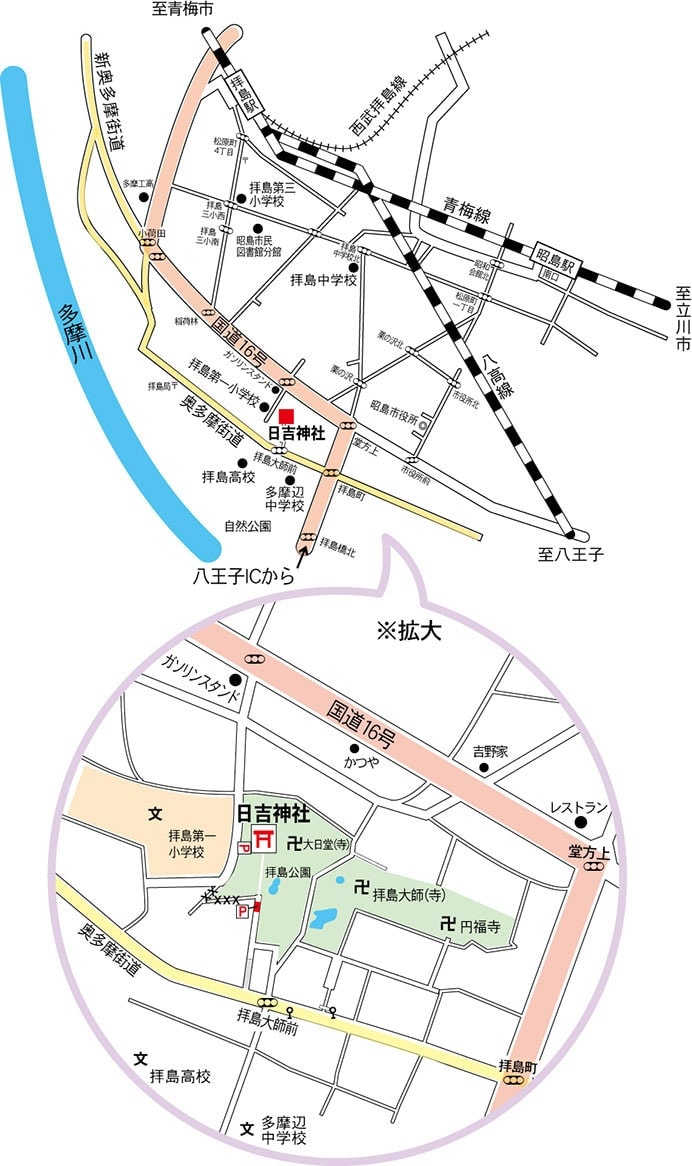 日吉神社地図